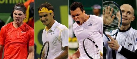 ATP de Doha: Nadal, Federer, Tsonga y Davydenko; semifinalistas
