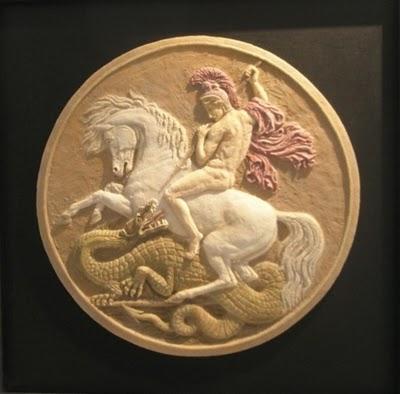 San Jorge. med: 69x69x3 cm.