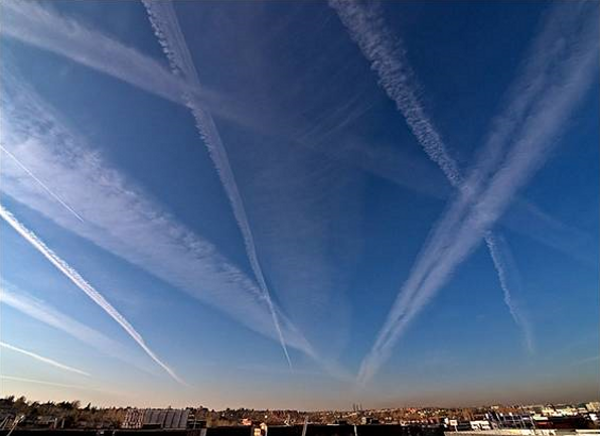 Estelas de aviones