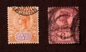 Stamp : Close up of ancient old postal stamps