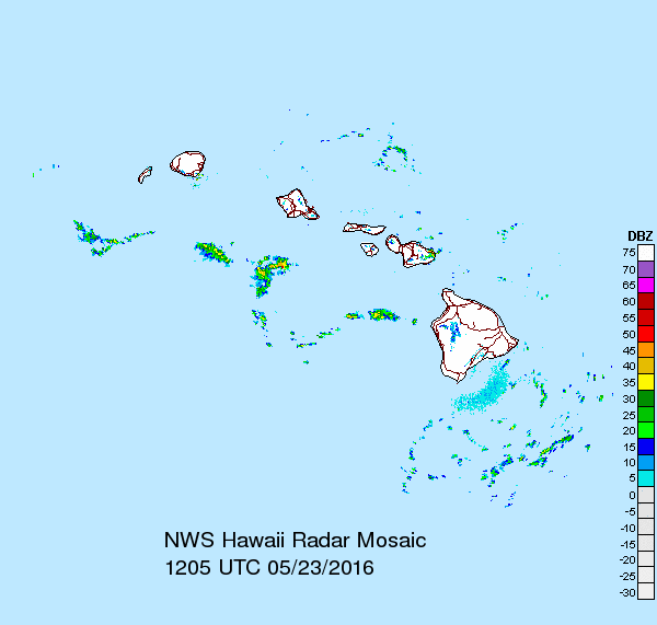 Radar Meteorológico en vivo de Hawaii