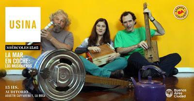 El 25 de mayo, Los Musiqueros gratis en la Usina del Arte