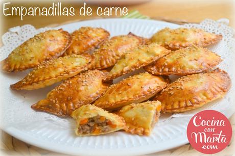 empanadillas de carne, carne picada, empanadillas caseras, obleas, fácil, rápidas, caseras, celebraciones, fiestas, niños, Cocina con Marta