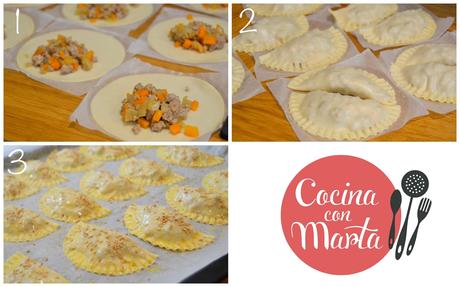 empanadillas de carne, carne picada, empanadillas caseras, obleas, fácil, rápidas, caseras, celebraciones, fiestas, niños, Cocina con Marta