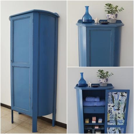 Un mueble azul en casa