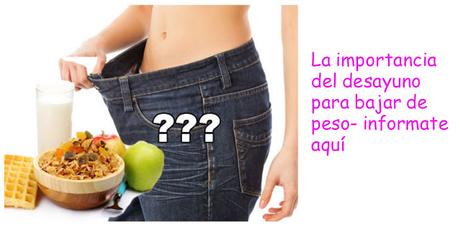 Importancia del desayuno para bajar de peso