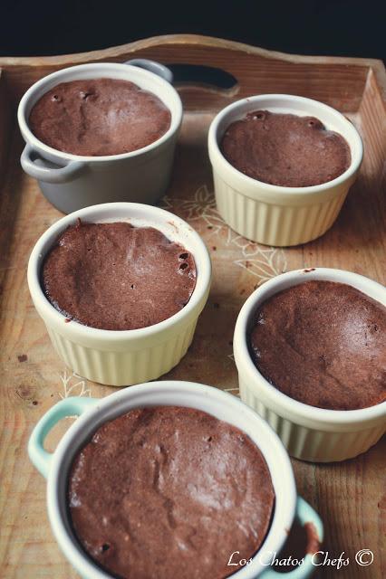 Chocolate Cheesecakes con plátano caramelizado