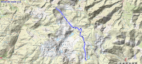 Mapa de la ruta a Peña Trevinca