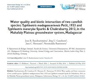 Trabajo sobre calidad del agua e interacciones bióticas en Madagascar