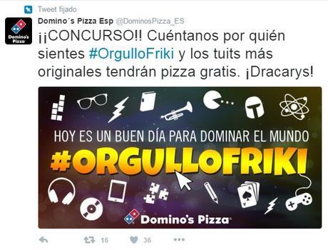 #OrgulloFriki 2016: ¿Qué han hecho las marcas en Twitter? friki dominos pizza