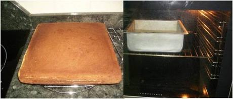 TARTA RELLENA DE YEMA  Y DECORADA CON NATA