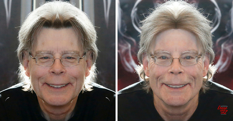 Cómo se vería la cara de Stephen King si fuera simétrica