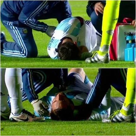 Leo Messi sale lesionado del partido amistoso ante Honduras