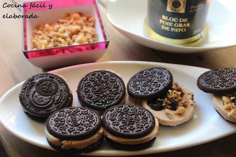 GALLETAS OREOS RELLENAS DE FOIE (TAPAS GOURMET)