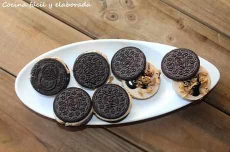 GALLETAS OREOS RELLENAS DE FOIE (TAPAS GOURMET)