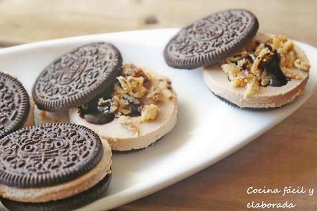 GALLETAS OREOS RELLENAS DE FOIE (TAPAS GOURMET)