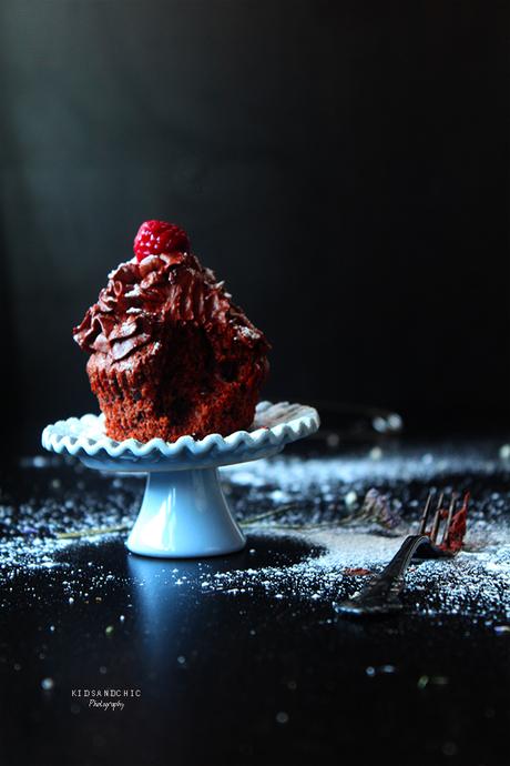 Cupcakes de chocolate negro y remolacha