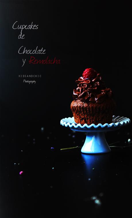 Cupcakes de chocolate negro y remolacha