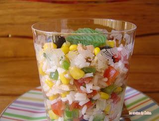 Ensalada de arroz con atún