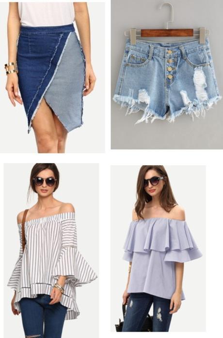 DENIM AND OFF THE SHOULDER TOPS