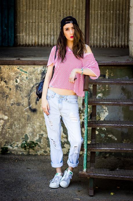 Red Stripes VS Boyfriend Jeans
