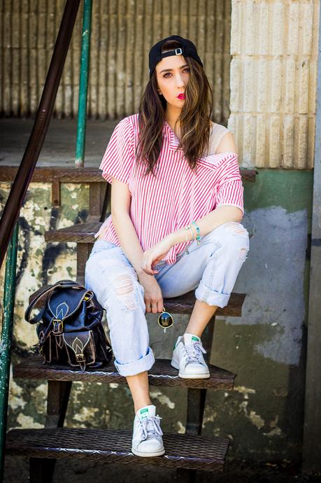 Red Stripes VS Boyfriend Jeans