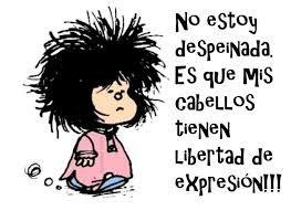 no estoy despeinada, mis cabellos tienen libertad de expresión