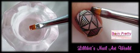 Triángulos holográficos con el glamouroso pincel dúo de Born Pretty Store