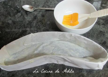 Tarta de crema de naranja, con merengue