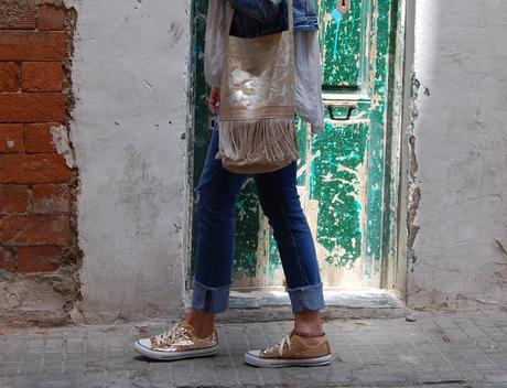 fLORAL bLUSÓN y bAG  #nOUNIFORMES