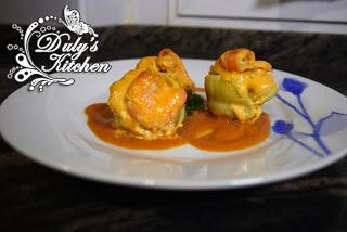 Alcachofas rellenas de marisco