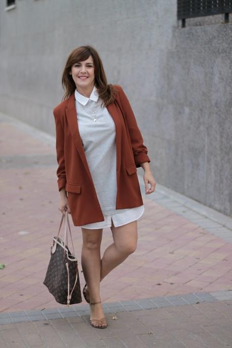 vestido sudadera vestido sudadera con blazer