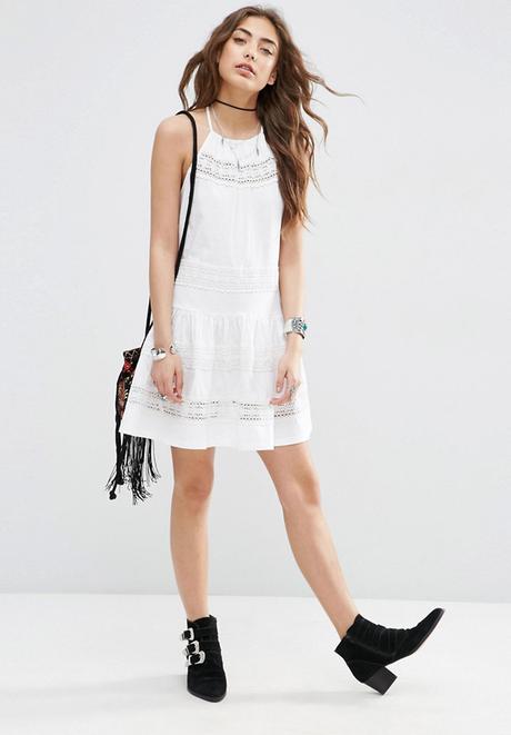 Vestido de verano blanco de asos