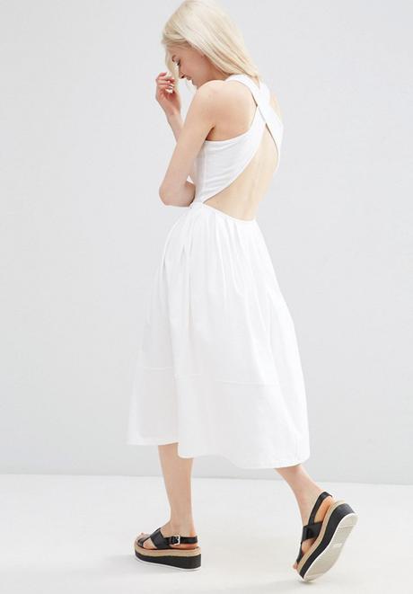 Vestido blanco de asos con espalda descubierta