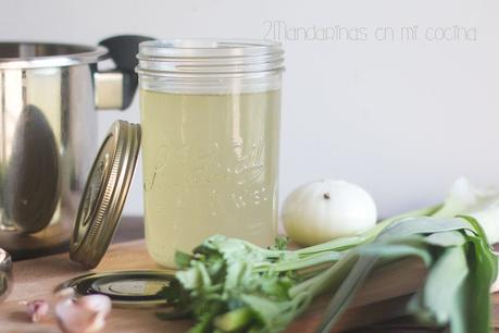 como preparar receta de caldo de pollo casero