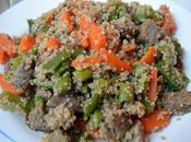 Quínoa seitán verduras