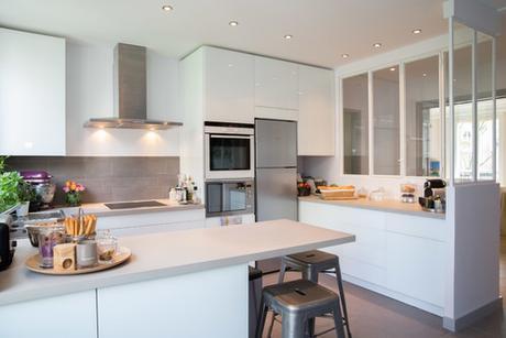 Epure et sur mesure pour une cuisine à Neuilly-sur-Seine