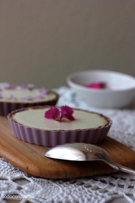 Tartaleta de lavanda en panna cotta