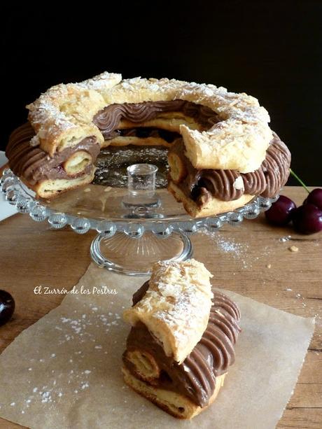París Brest Chocolate y Cerezas