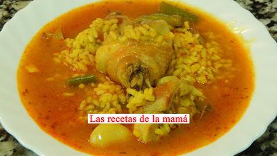 Arroz caldoso con pollo