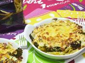 Gratinado macarrones integrales brócoli jamón
