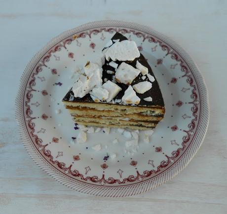 Tarta de limón, dulce de leche y chocolate