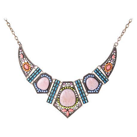 Diseña-lo-más-tarde-el-estilo-Popular-Multi-perla-de-resina-de-Color-Rhinestone-Choker-collar