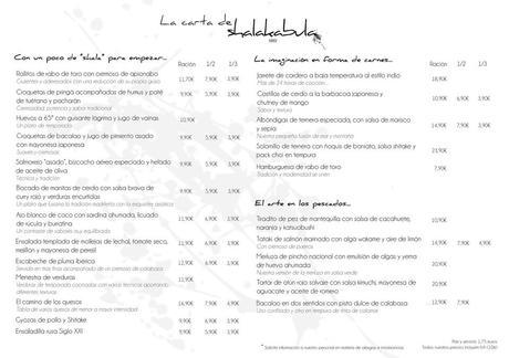 carta restaurante shalakabula