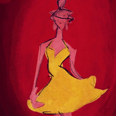 La chica de amarillo