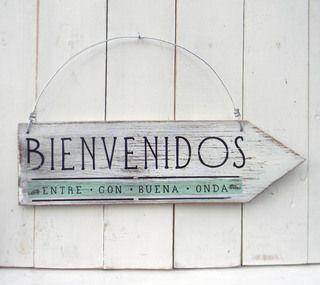 Letreros vintage con flecha | BIENVENIDOS ENTRE CON BUENA ONDA: 