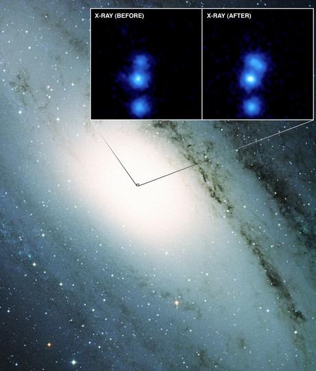 El imprevisible agujero negro de Andrómeda