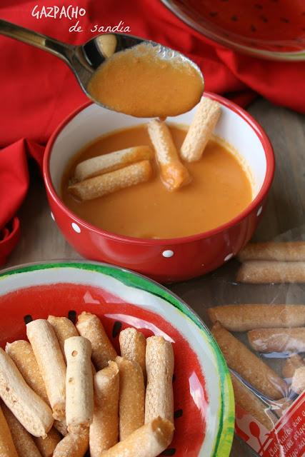 Gazpacho de sandía,sin gluten