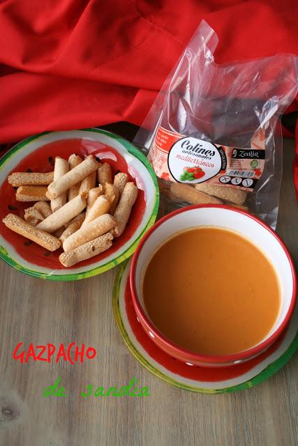 Gazpacho de sandía,sin gluten