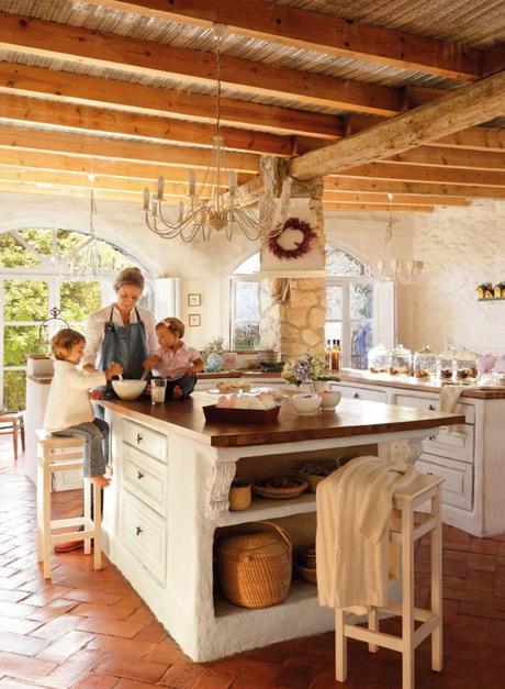 rustic family kitchen